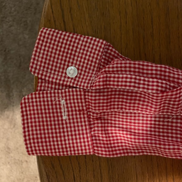 Rockabilly Western Style Gingham Button Up Blouse - Picture 5 of 6